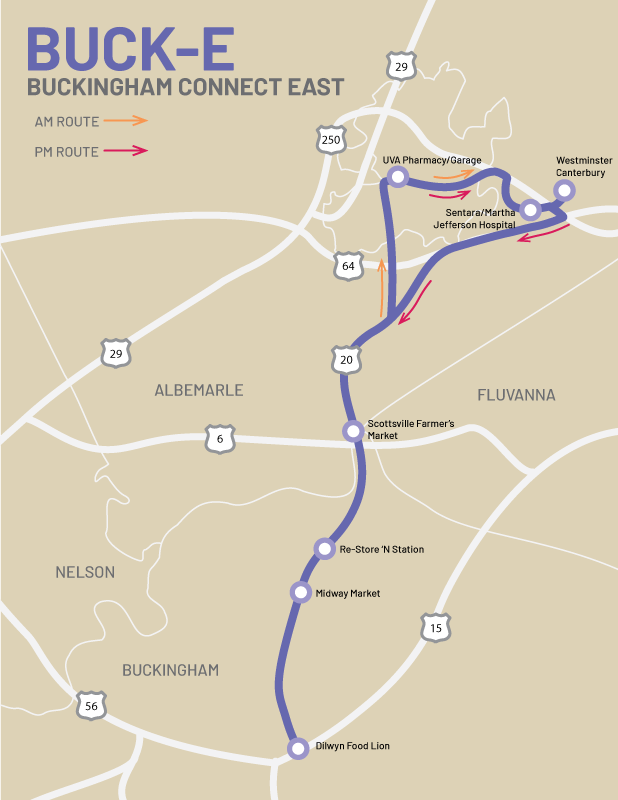 Buckingham East CONNECT route
